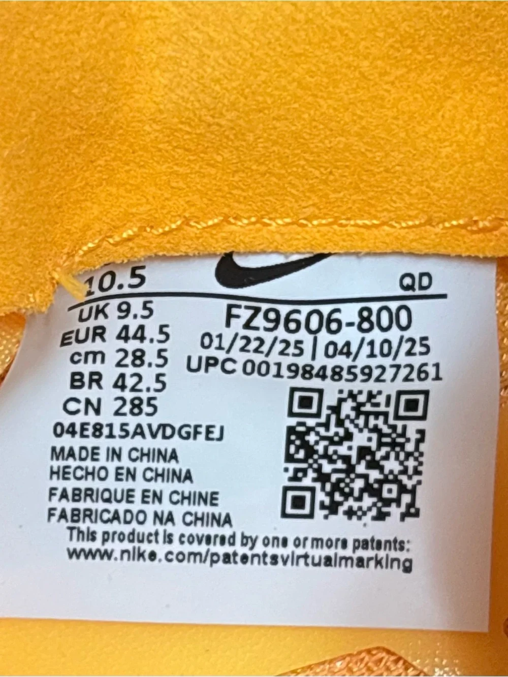 Nike Men’s Athletic Shoes - Yellow with Blue Swoosh Track & Field Throwing shoes